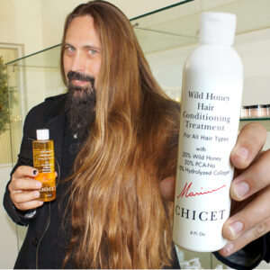 Ira Black with Chicet shampoo and conditioner