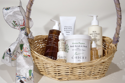 Gift Basket Body Products Chicet Gift Green Papaya
